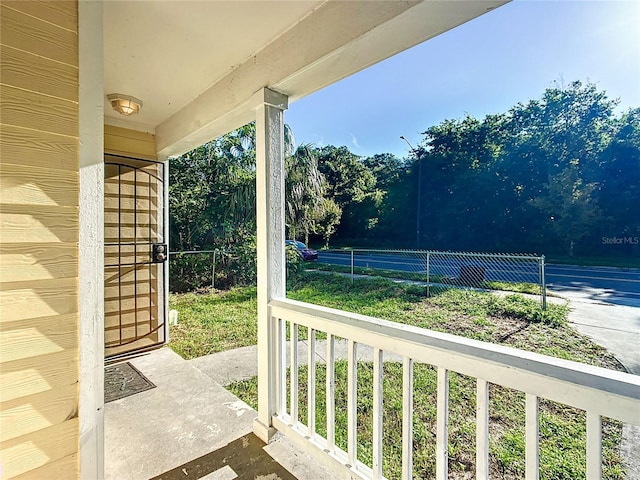 view of patio / terrace with a porch