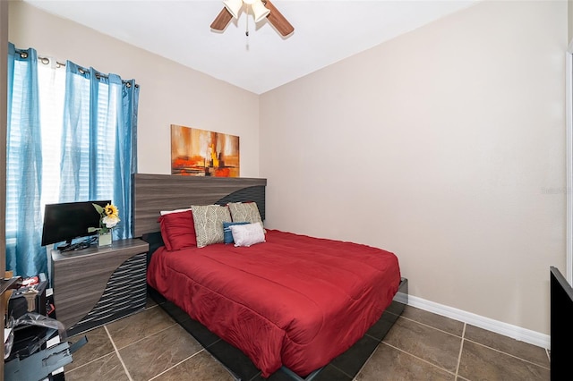 bedroom with ceiling fan