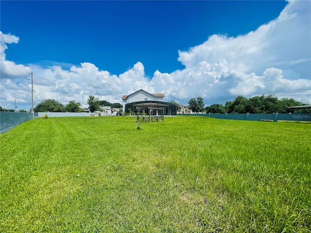 view of yard featuring a gazebo