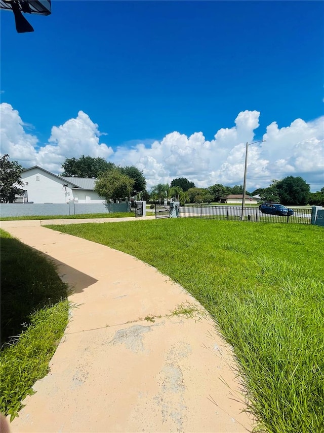 view of community with a yard