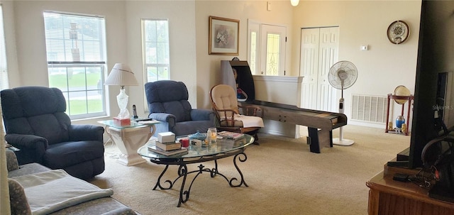 view of carpeted living room