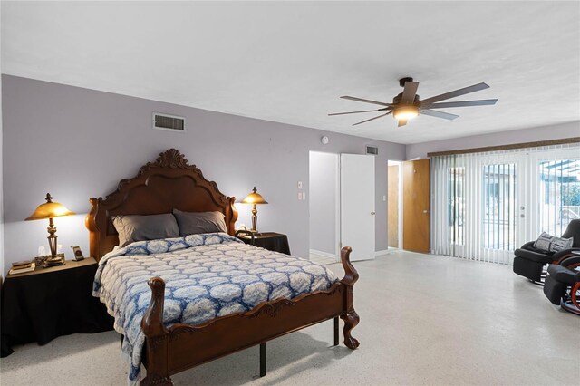 bedroom with ceiling fan