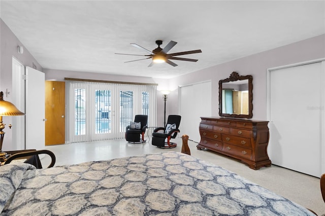 bedroom with ceiling fan