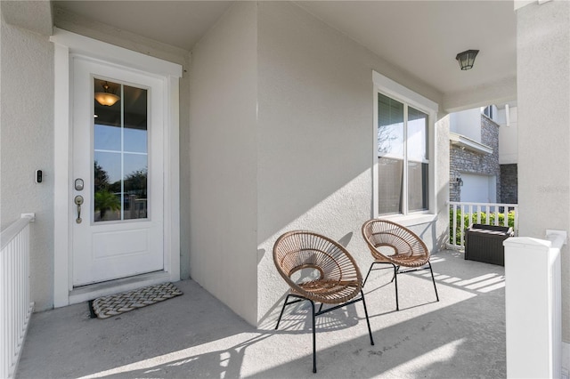 entrance to property with a porch