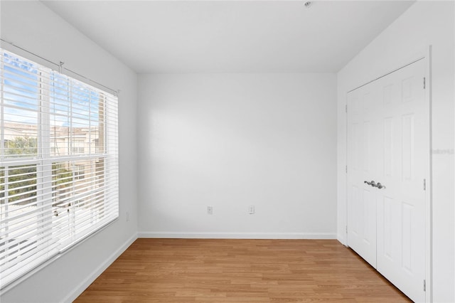 empty room featuring light hardwood / wood-style flooring