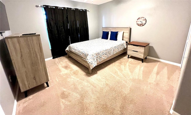 view of carpeted bedroom