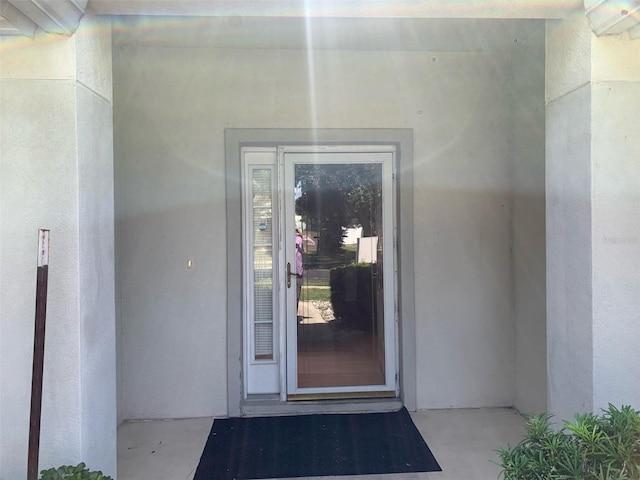 view of doorway to property