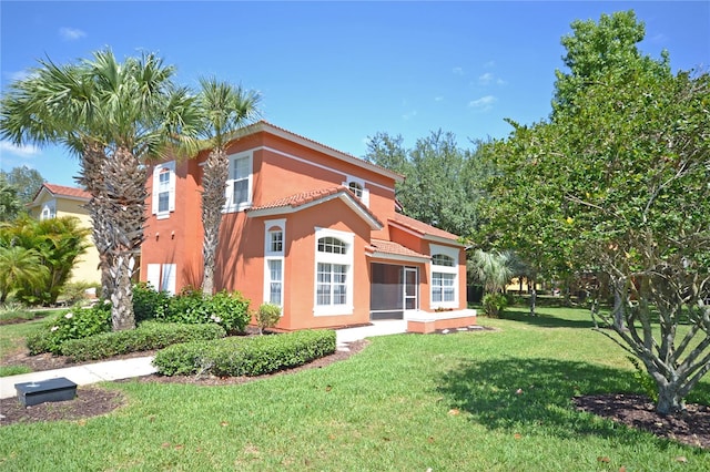 exterior space featuring a lawn