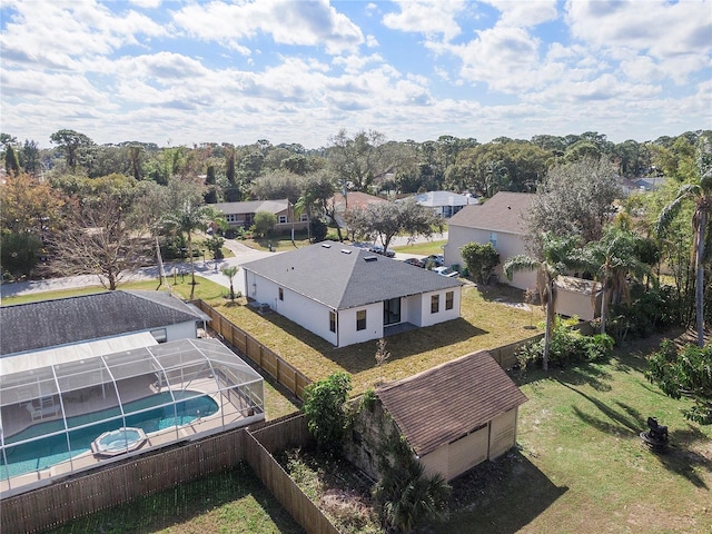 birds eye view of property