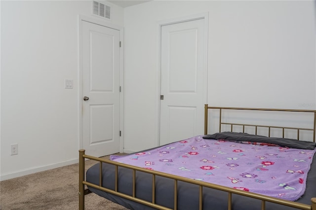 bedroom with carpet floors