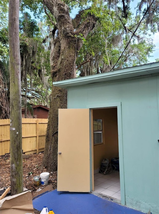 view of outbuilding