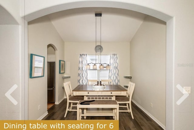 dining room featuring dark hardwood / wood-style floors