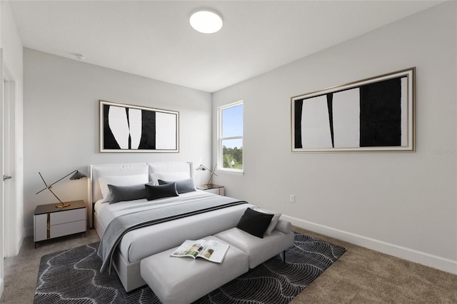 view of carpeted bedroom