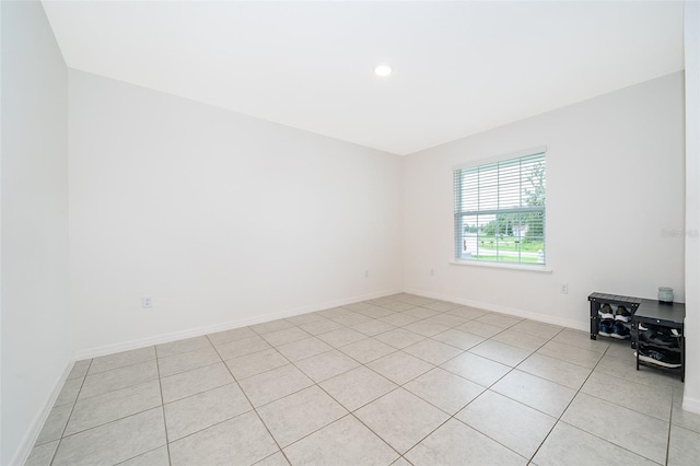 view of tiled spare room