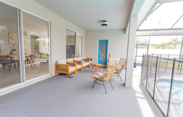 view of sunroom