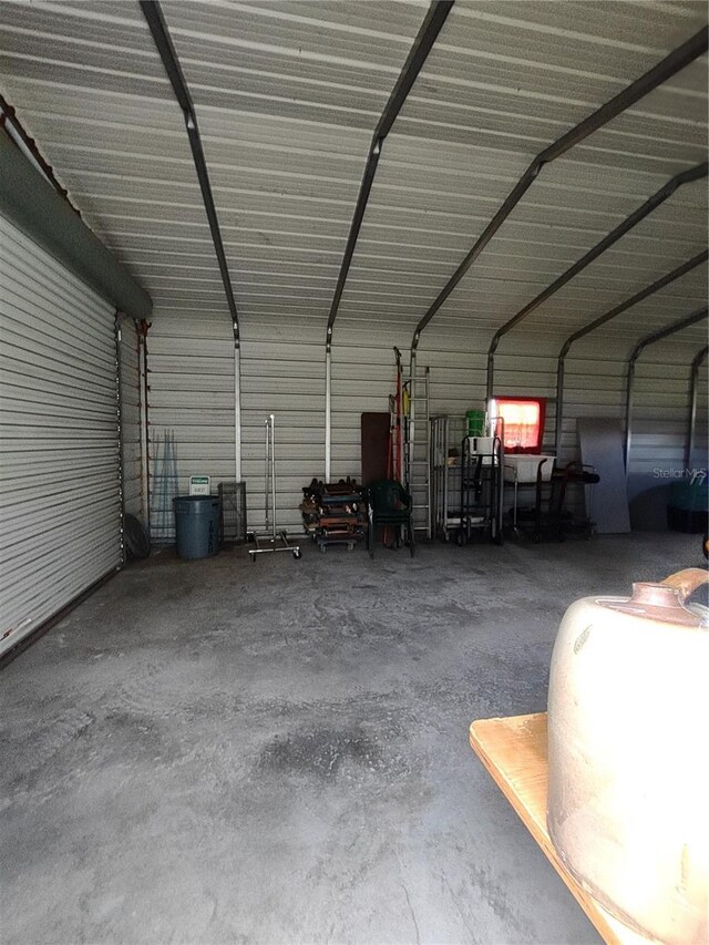 4147 Boggy Creek Rd, Kissimmee, FL 34744 - garage with metal wall