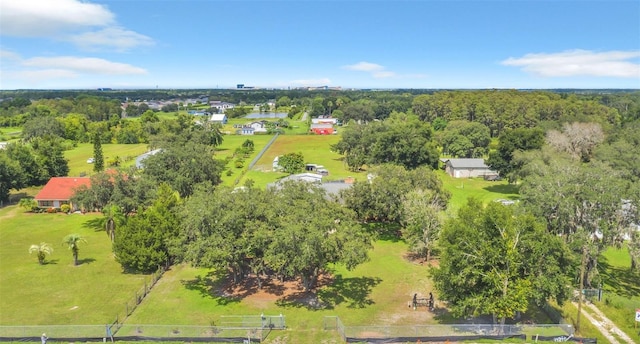 aerial view with a rural view