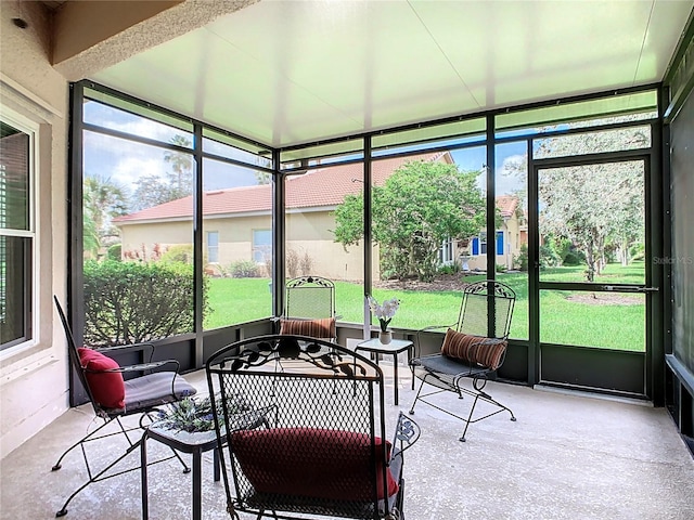 view of sunroom / solarium