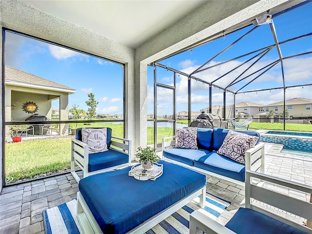 view of sunroom