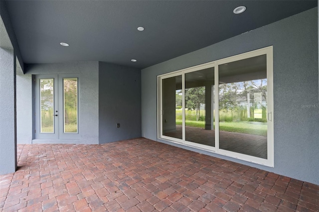 view of patio with french doors