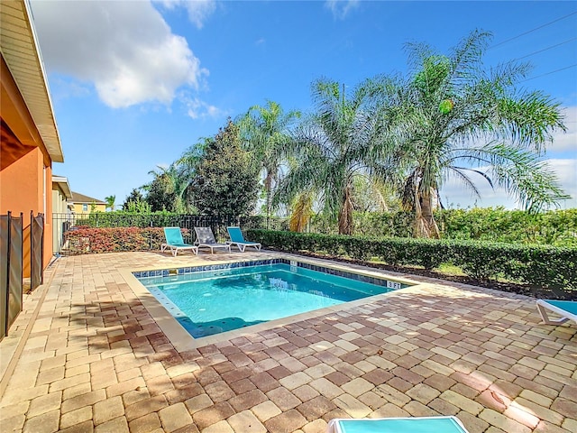 view of pool with a patio area