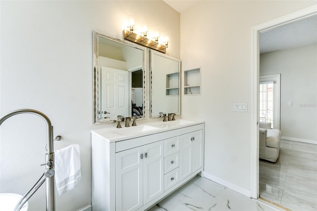 bathroom featuring vanity