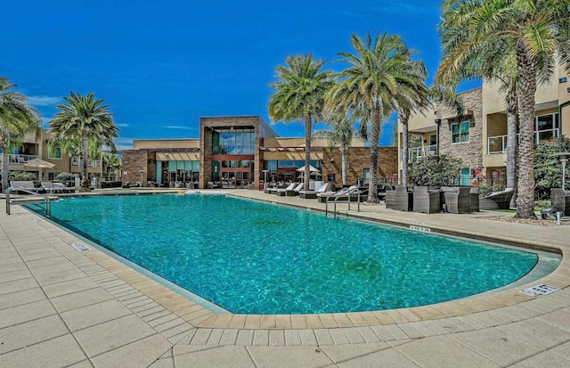 view of pool with a patio