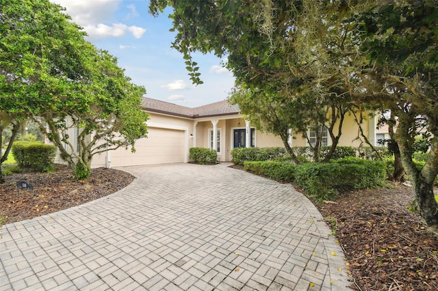 view of front of house featuring a garage