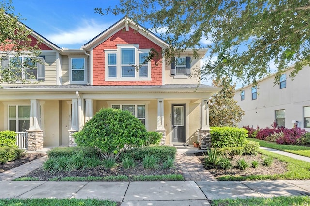 craftsman inspired home with a porch