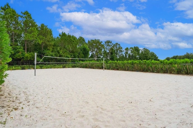 view of community featuring volleyball court