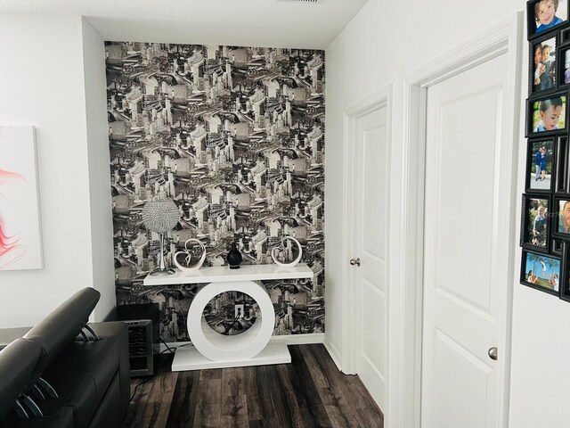 interior space featuring dark wood-type flooring