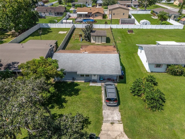 birds eye view of property featuring a residential view