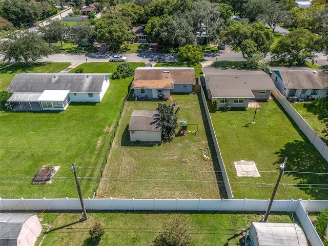 bird's eye view with a residential view