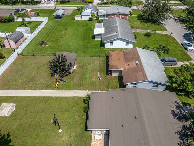 bird's eye view featuring a residential view