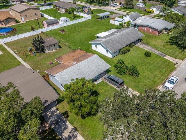 bird's eye view featuring a residential view