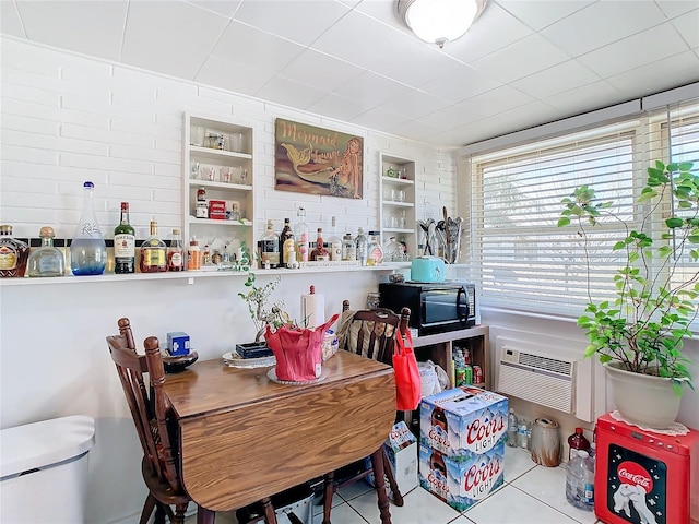 view of tiled dining space