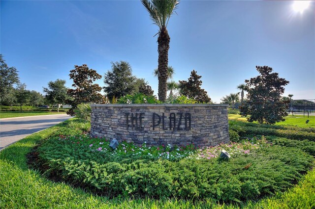 view of community sign