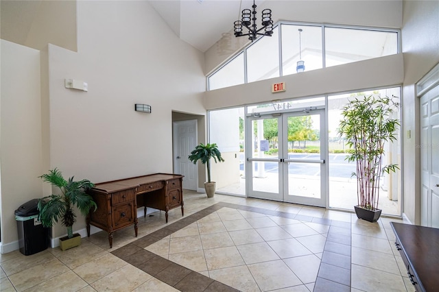 4177 N Orange Blossom Trl Unit 210, Orlando, FL 32804 - building lobby featuring high vaulted ceiling