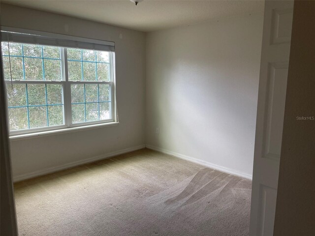 unfurnished room with light carpet and a wealth of natural light