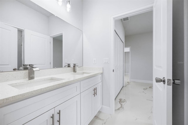 bathroom with vanity