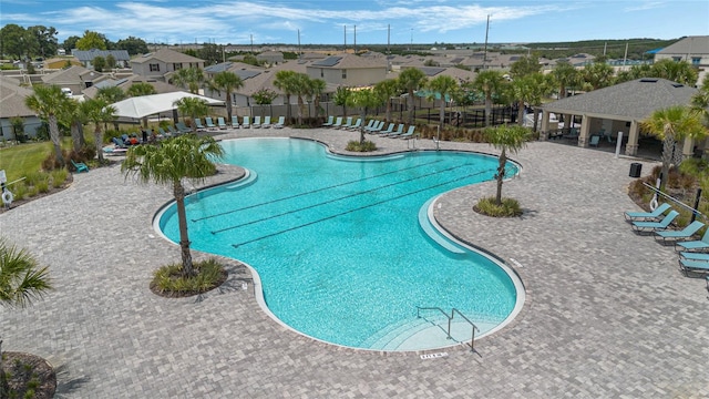 view of pool with a patio area