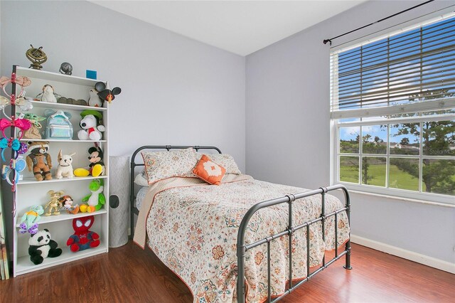 bedroom featuring hardwood / wood-style floors