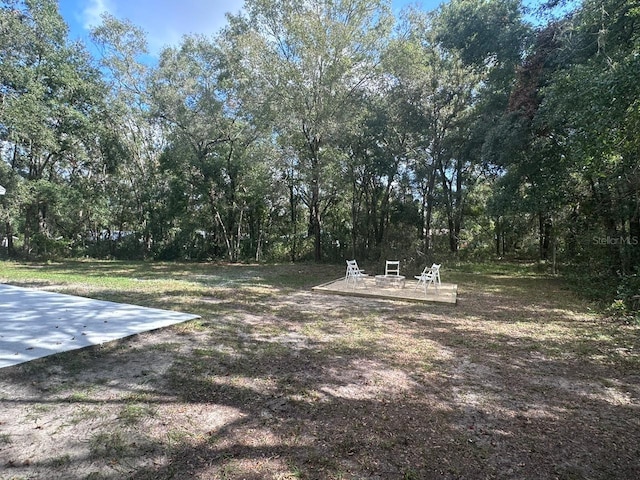 view of yard with a patio area