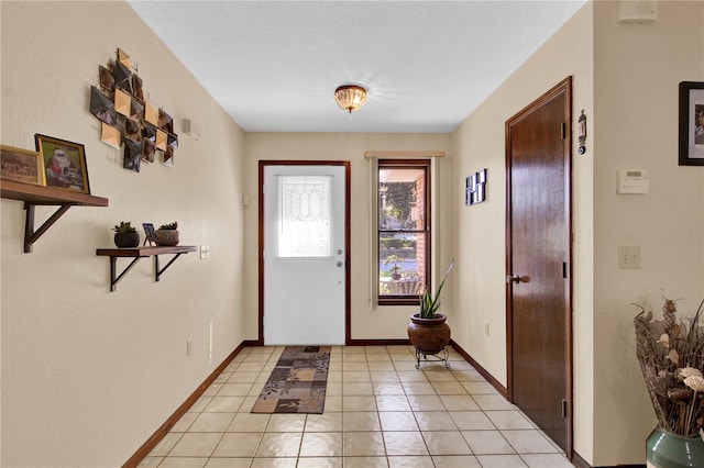 view of tiled foyer