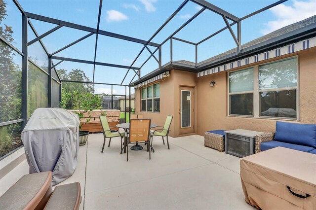 view of sunroom