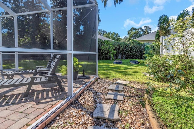 2228 Valrico Forest Dr, Valrico, FL 33594 - view of yard featuring a patio and a lanai