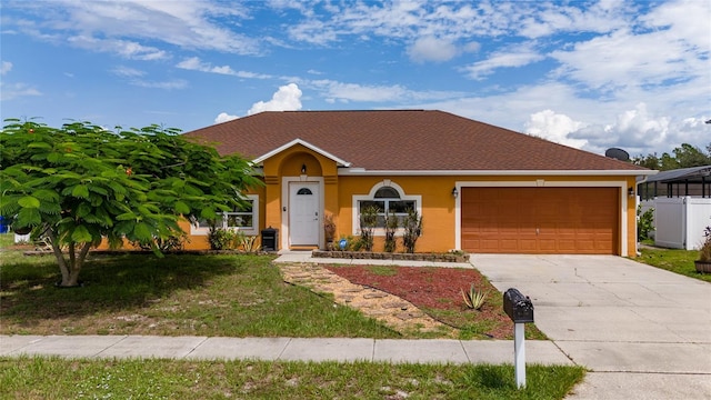 ranch-style house with a garage