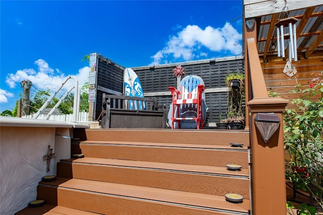 view of wooden terrace