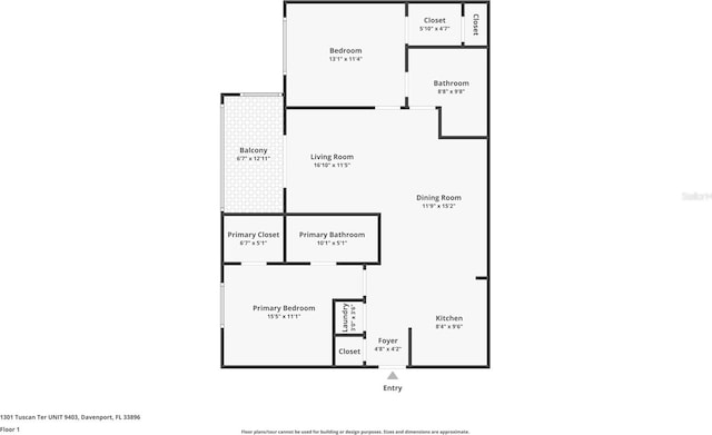 1301 Tuscan Ter Unit 9403, Davenport, FL 33896 - floor plan / room layout