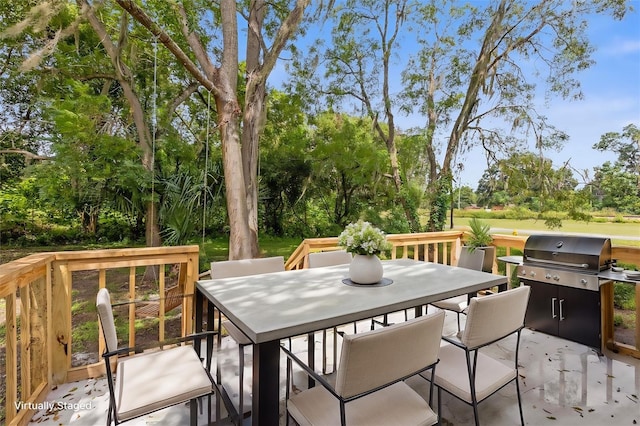 view of patio / terrace with grilling area